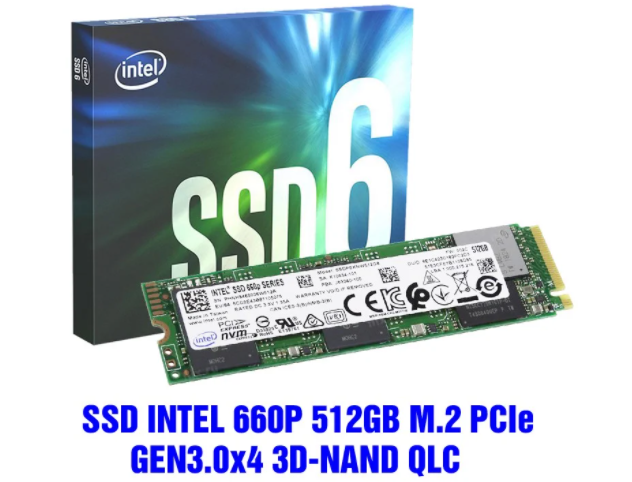 SSD INTEL 660P 512GB M.2 NVME PCIE GEN 3.0X4 3D-NAND QLC ...